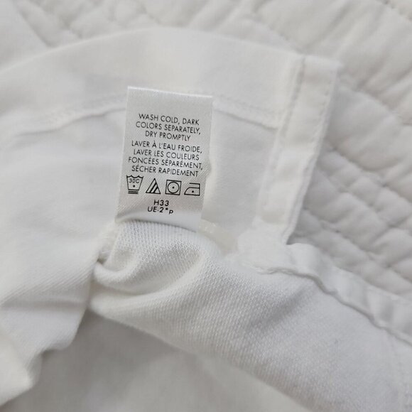 Calvin Klein Mercerized Slim Fit Men's Medium Polo Tennis Golf Shirt White Grey - Picture 4 of 13